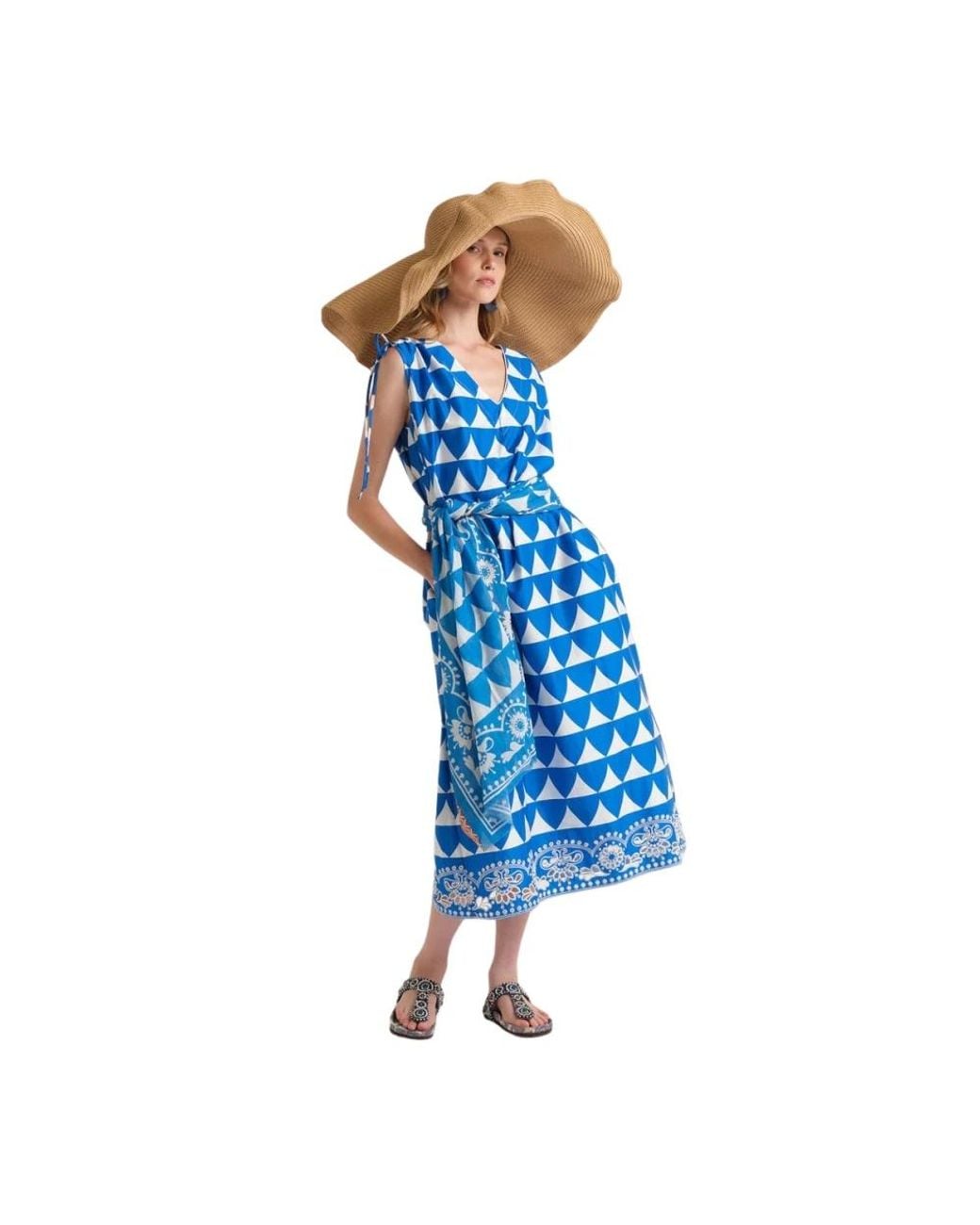 Maliparmi Blue Midi Dresses