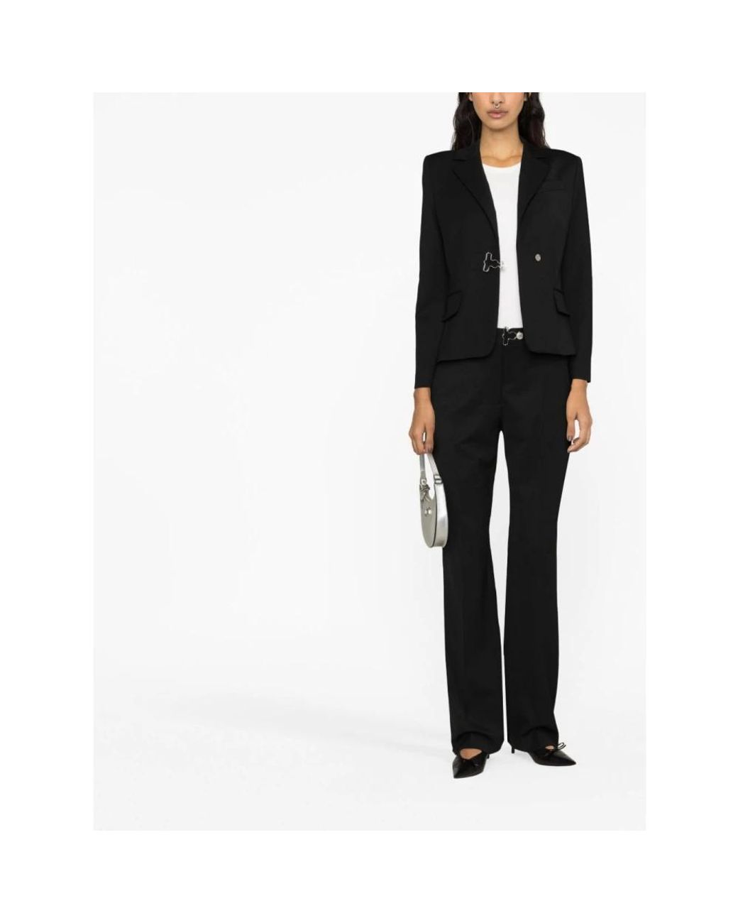 Moschino Black Wide Trousers