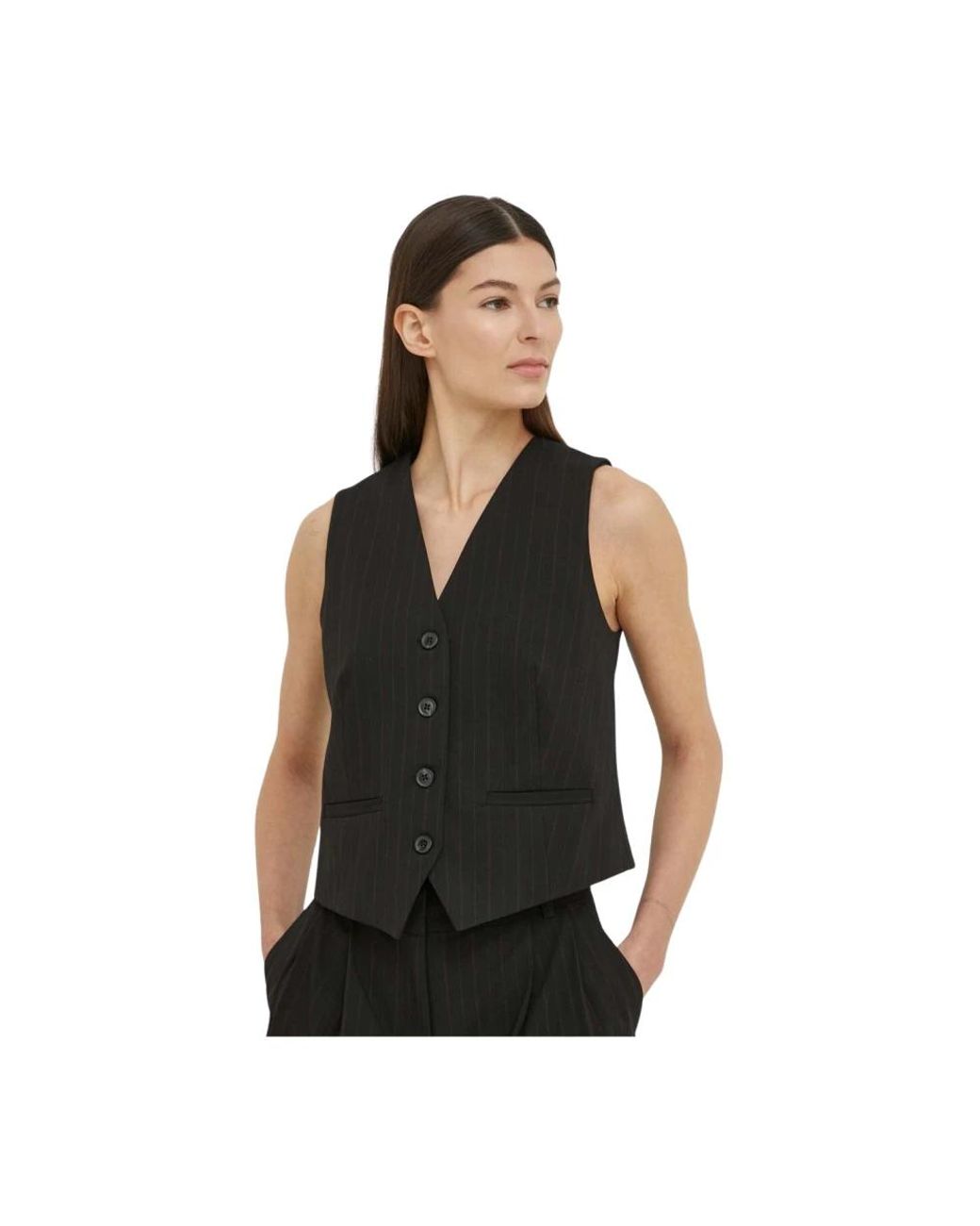 Vests Samsøe & Samsøe de color Black