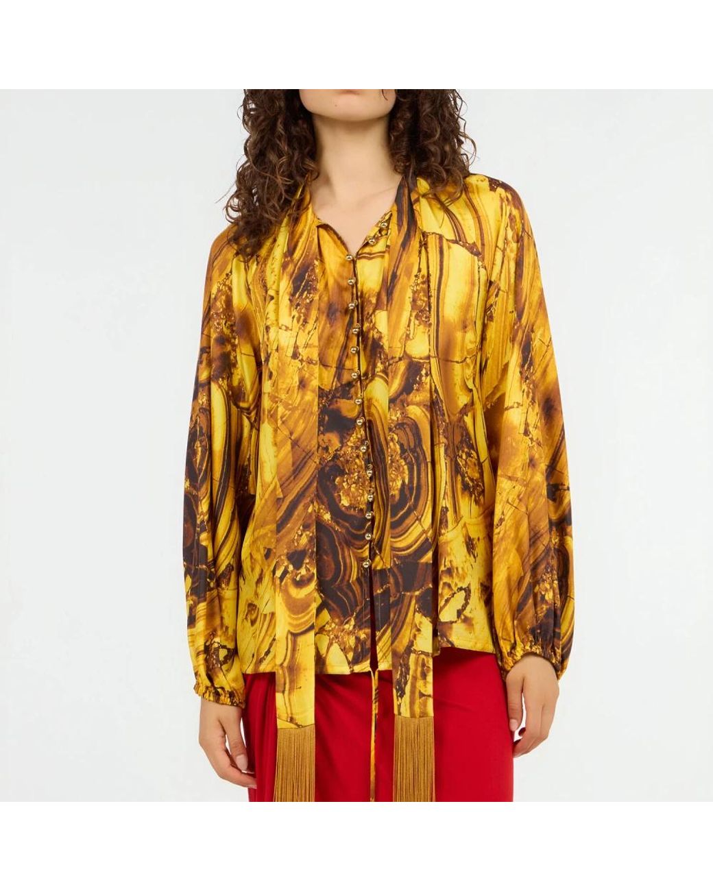 Roberto Cavalli Yellow Blouses