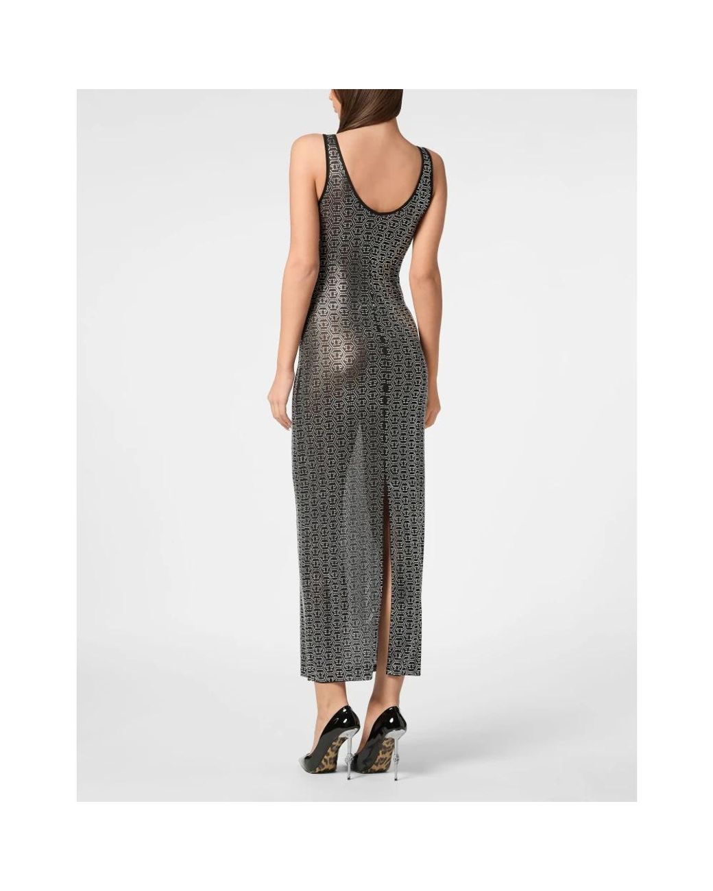 Maxi Dresses Philipp Plein de color Gray
