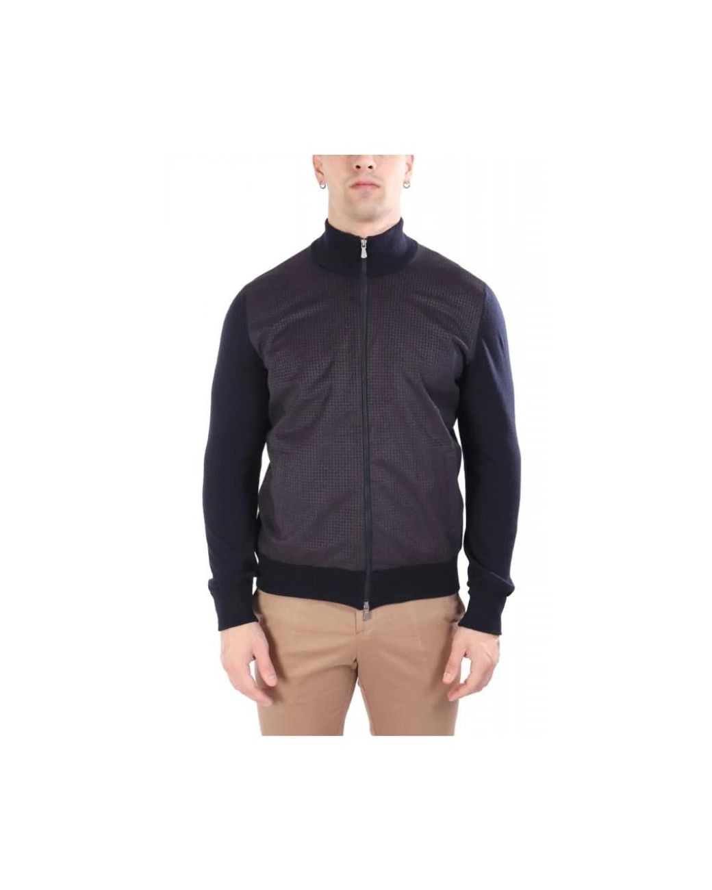 Gran Sasso Blue Bomber Jackets for men