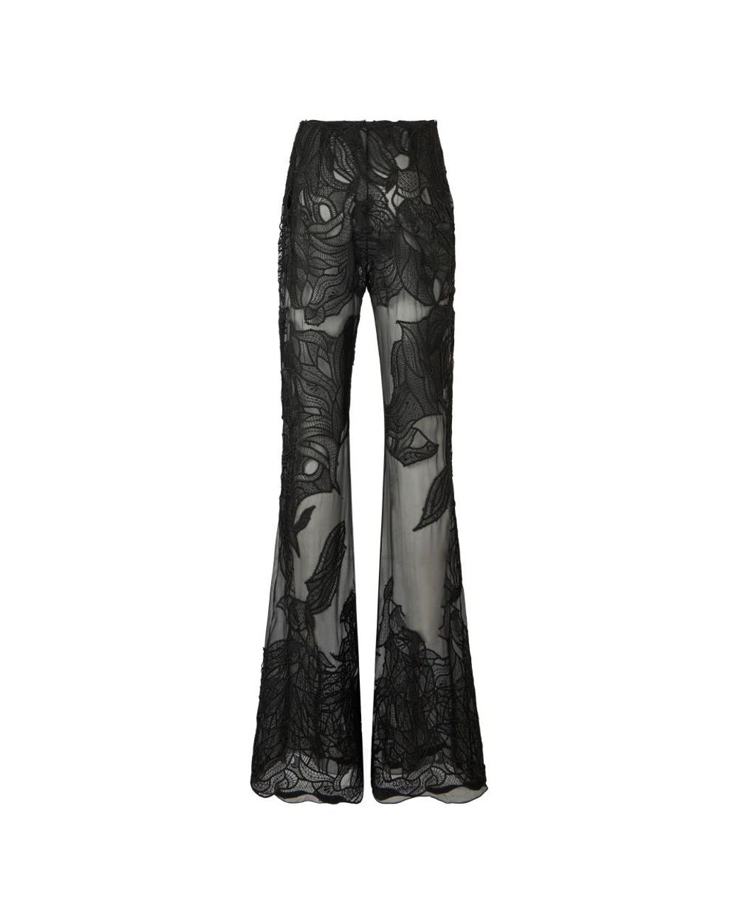Alberta Ferretti Black Wide Trousers