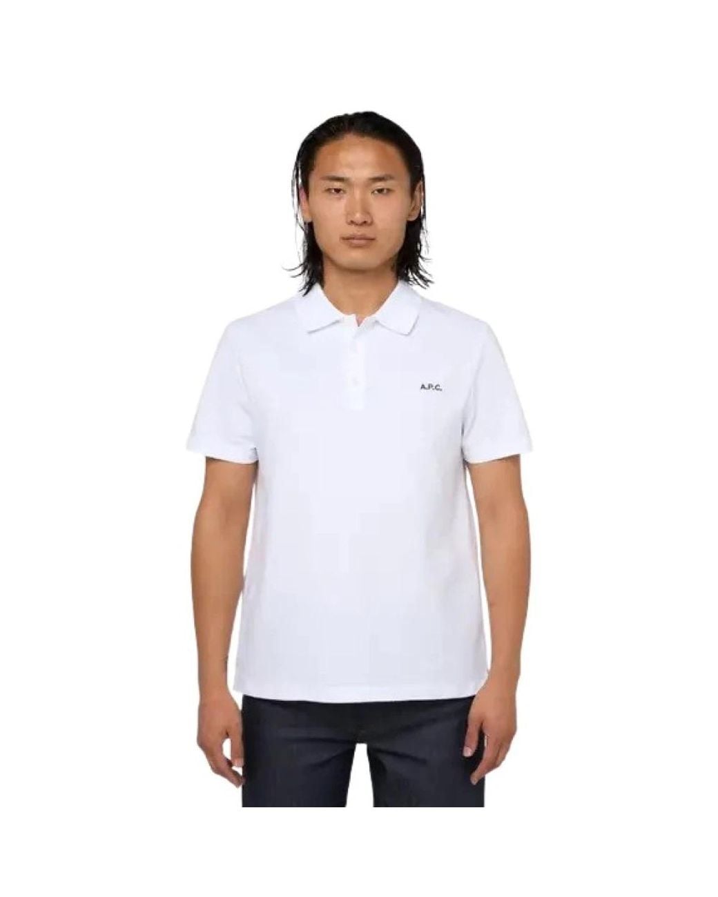 A.P.C. White Polo Shirts for men