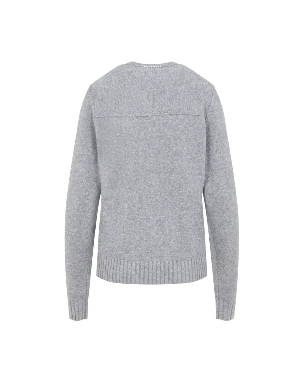 Carven Gray V-Neck Knitwear
