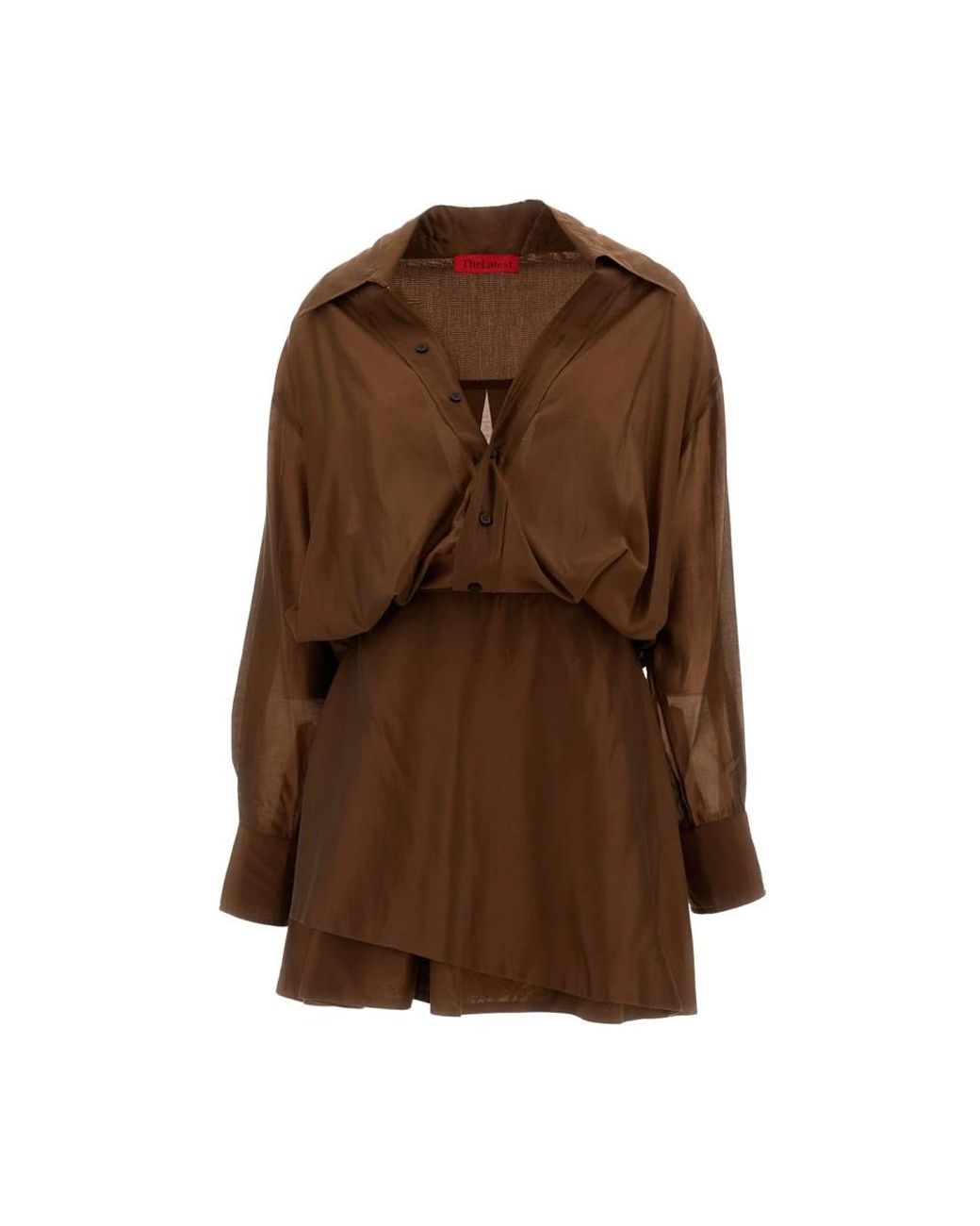 Thelatest Brown Shirt Dresses