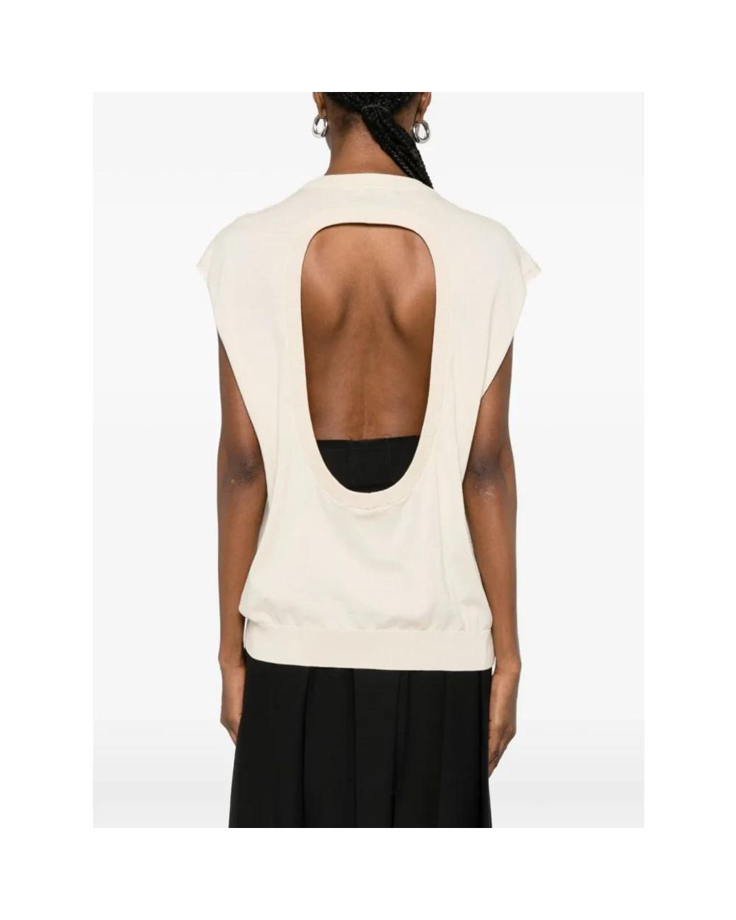 Department 5 White Round-Neck Knitwear