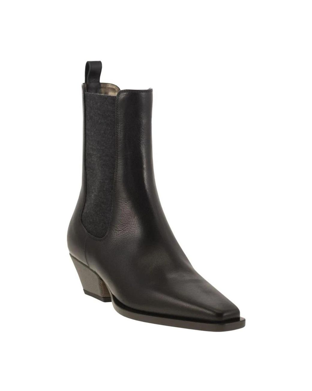 Brunello Cucinelli Black Cowboy Boots