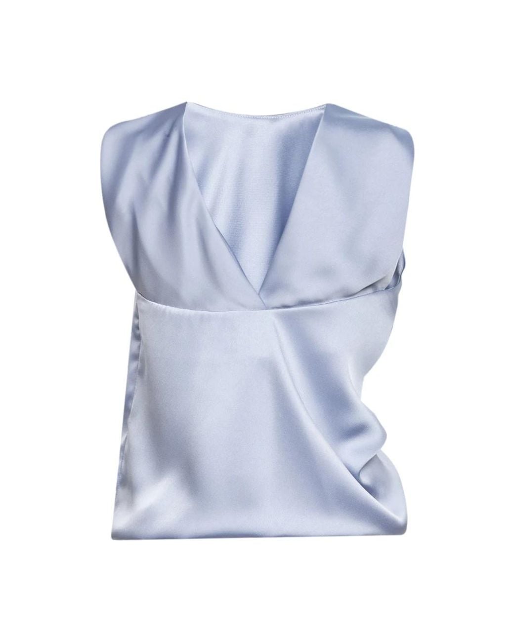 Blanca Vita Blue Sleeveless Tops