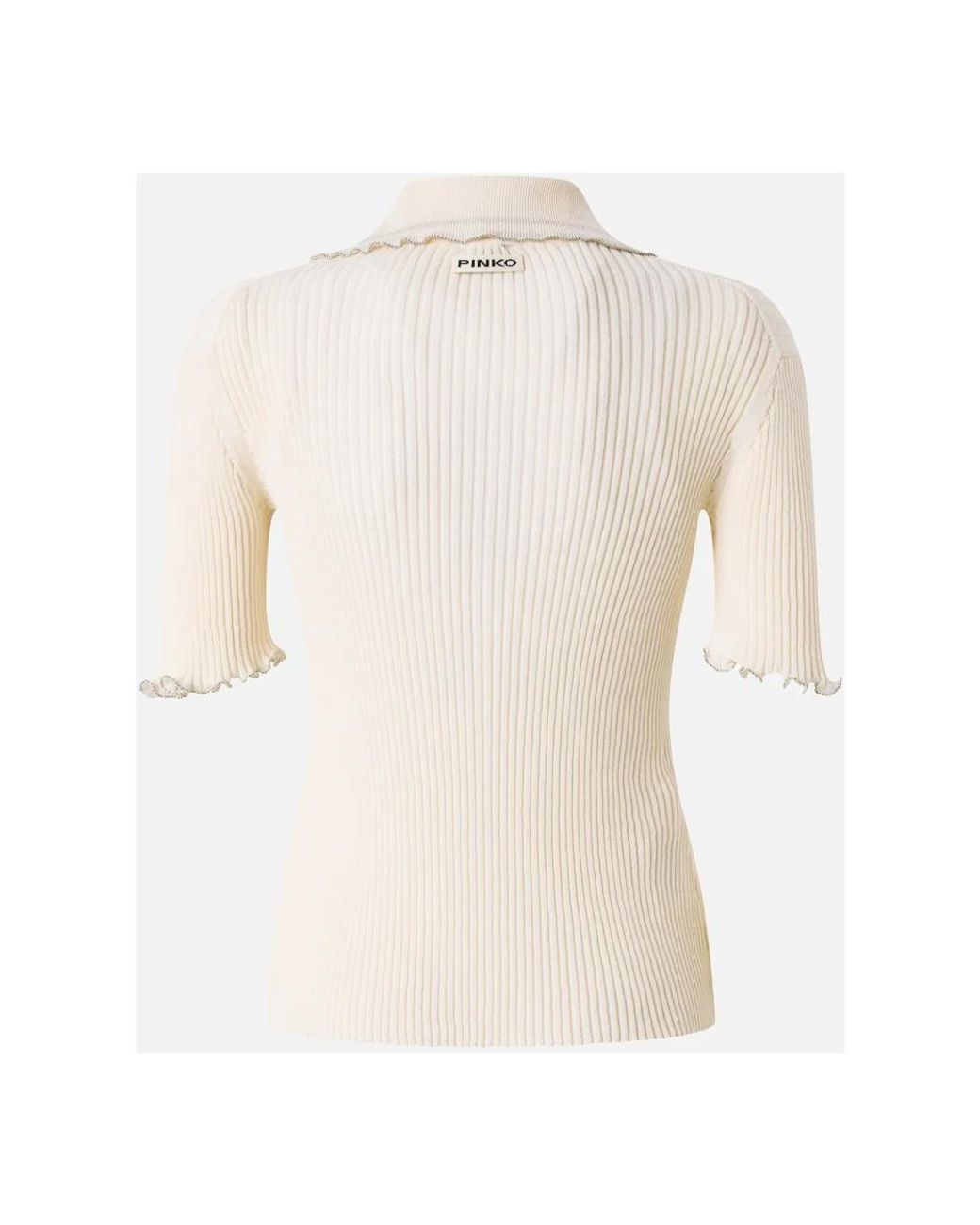 Pinko Natural Round-Neck Knitwear