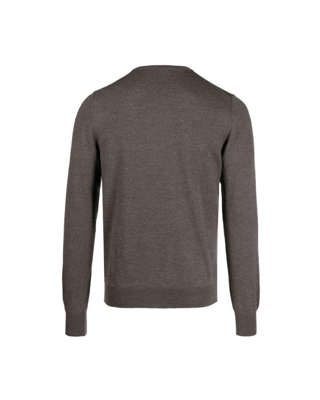 Barba Napoli Gray Round-Neck Knitwear for men