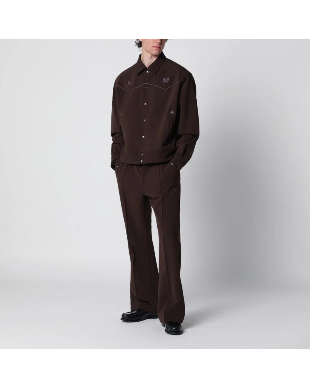 Needles Black Wide Trousers for men