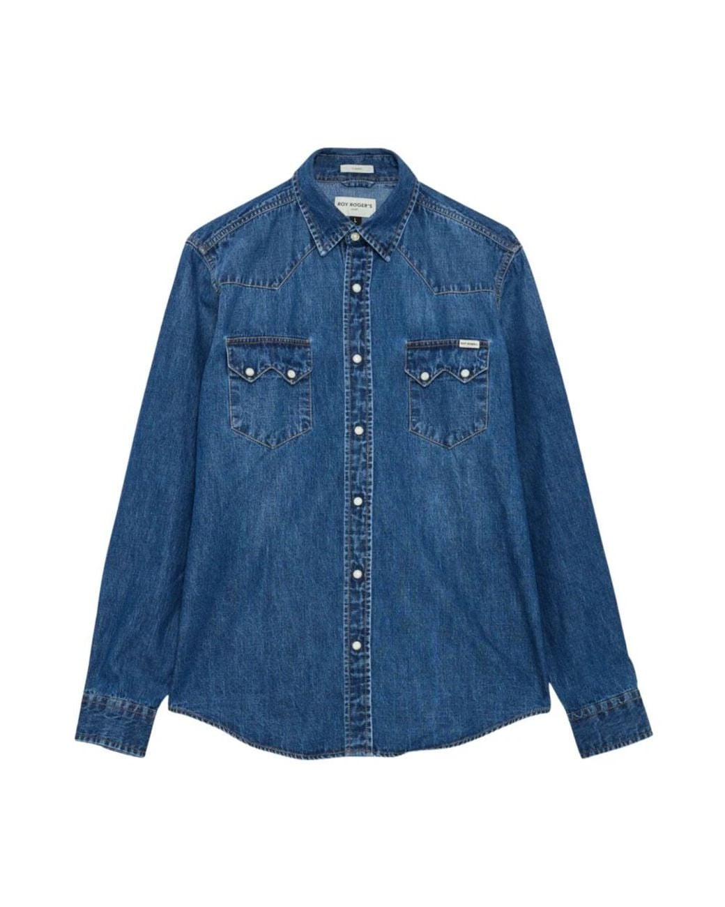 Roy Rogers Blue Denim Shirts for men