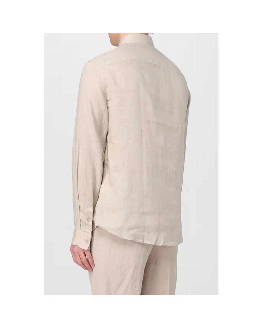 ARMANI EXCHANGE Basic Leinenhemd in Natural für Herren