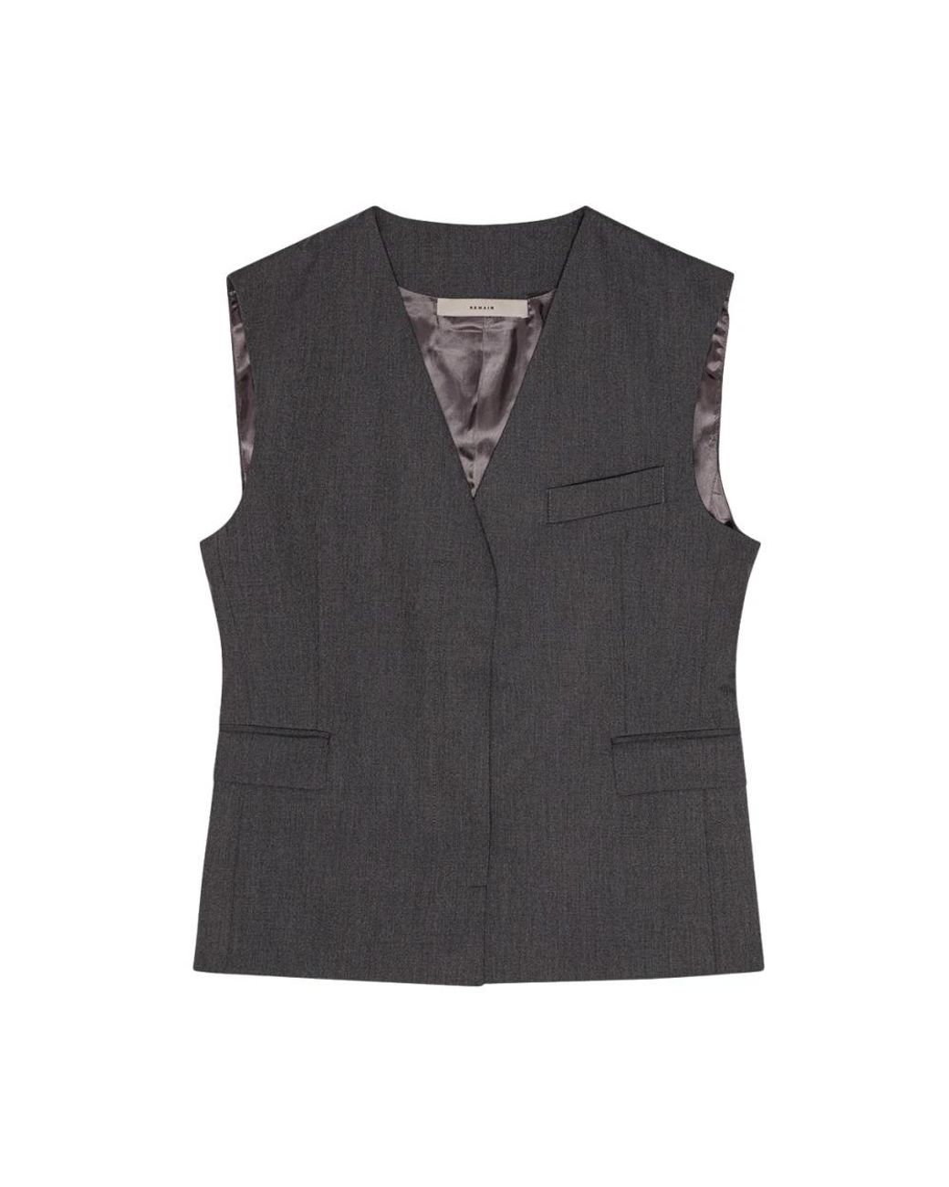 REMAIN Birger Christensen Gray Waistcoats