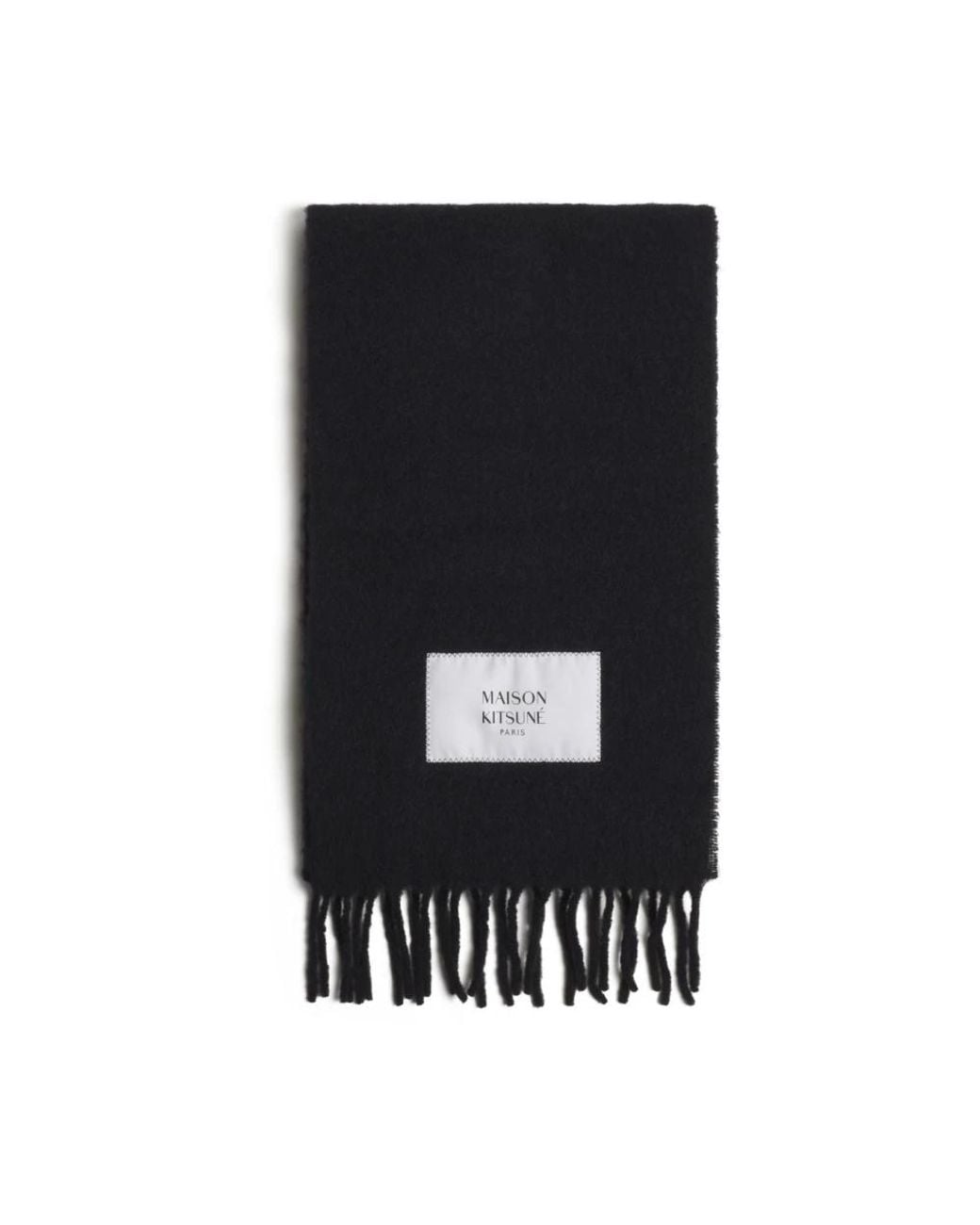 Maison Kitsuné Black Winter Scarves for men