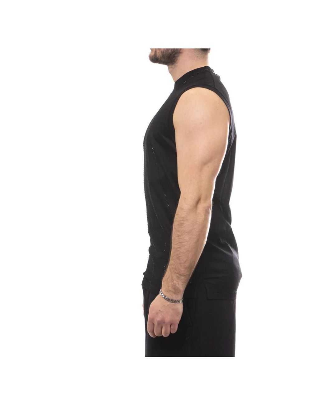 DSquared² Black Sleeveless Tops for men