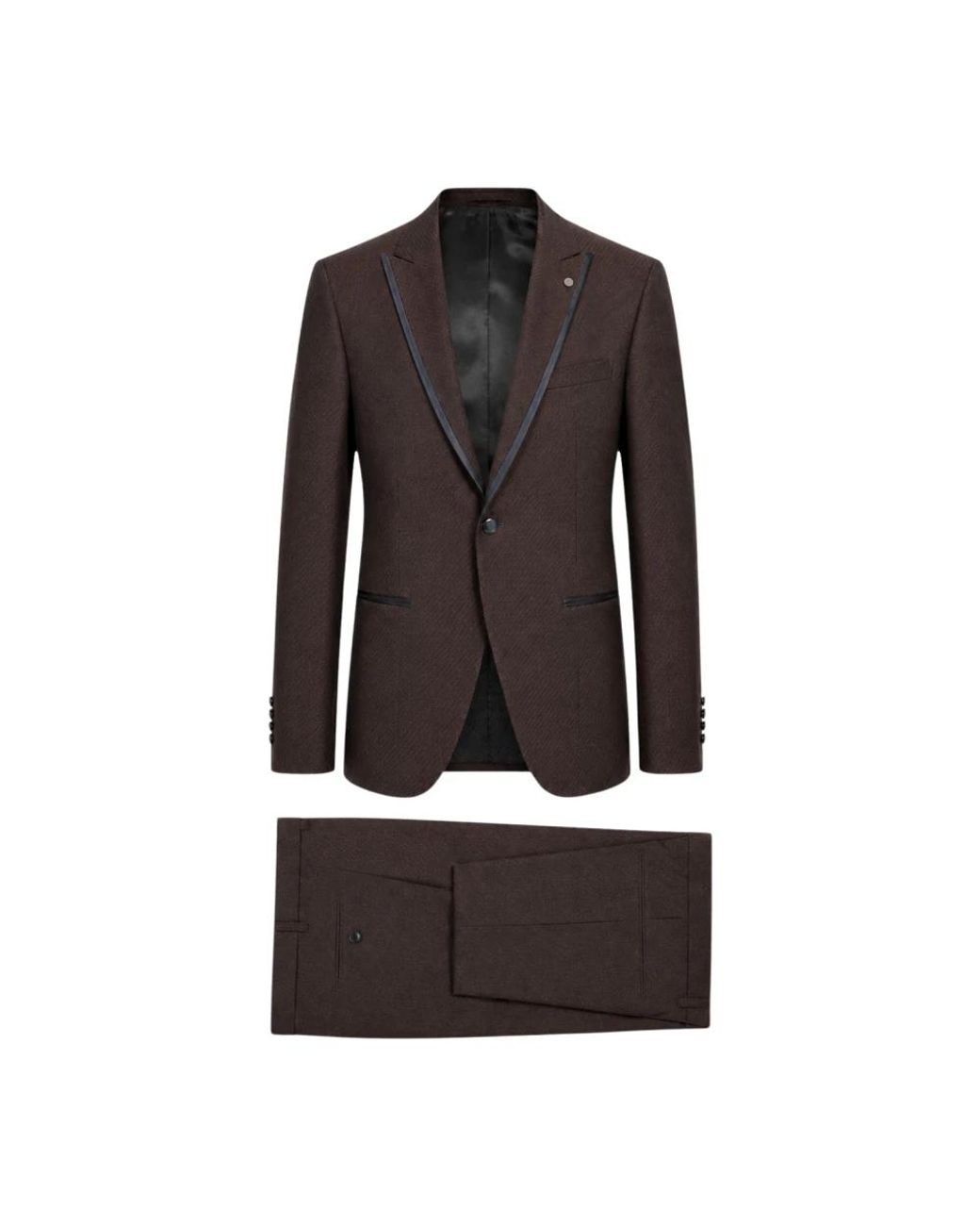 Luigi Bianchi Black Single Breasted Suits for men