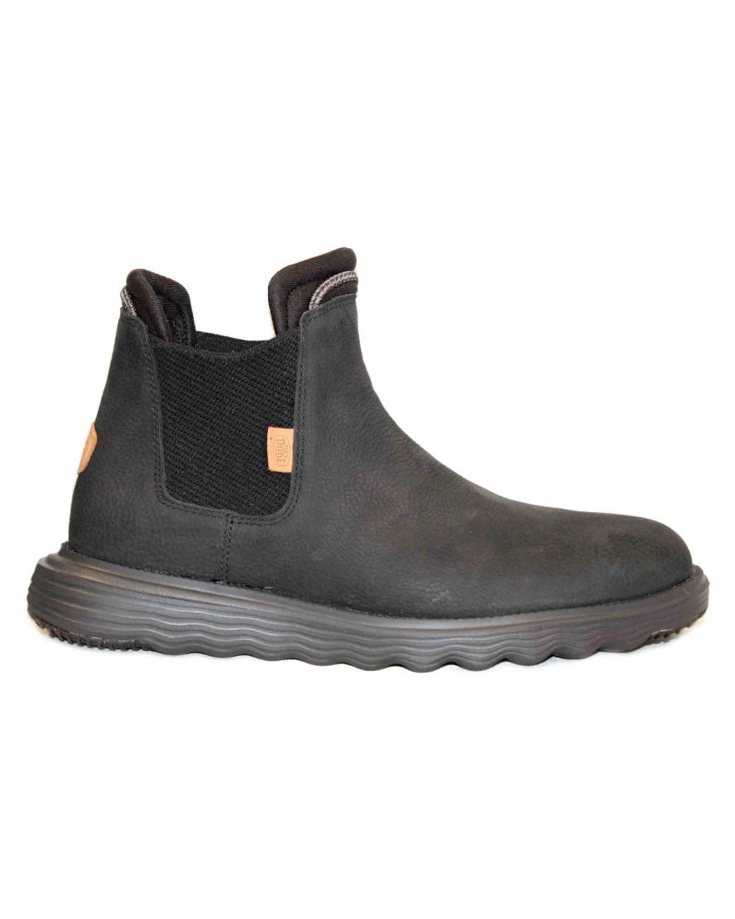 HeyDude Black Chelsea Boots for men