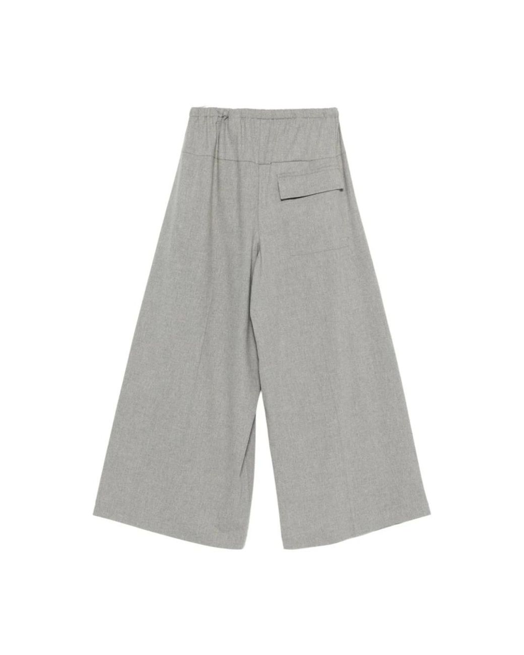 Alysi Gray Cropped Trousers