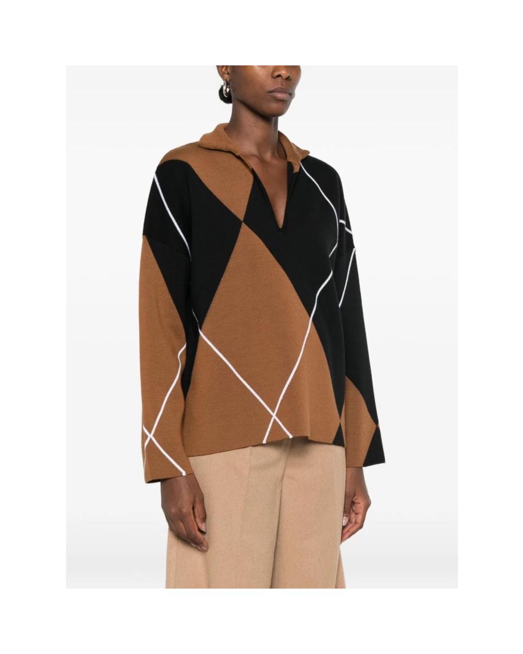 Max Mara Black V-Neck Knitwear