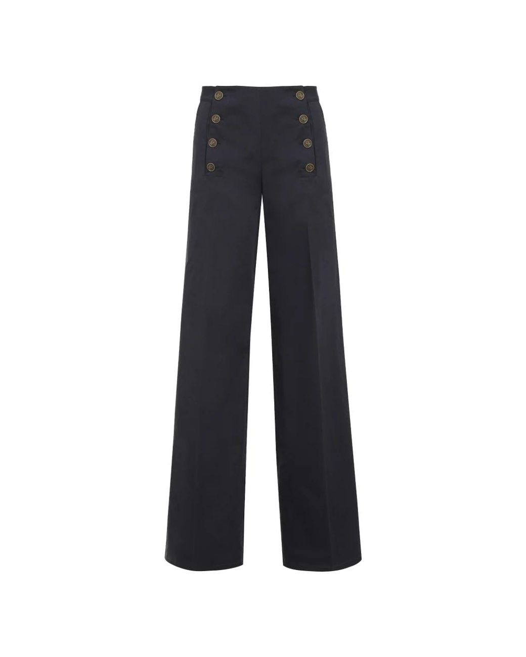 Etro Broeken ,Blauw ,Katoen Wijde Katoenen Broek Met Zakken in het Blue