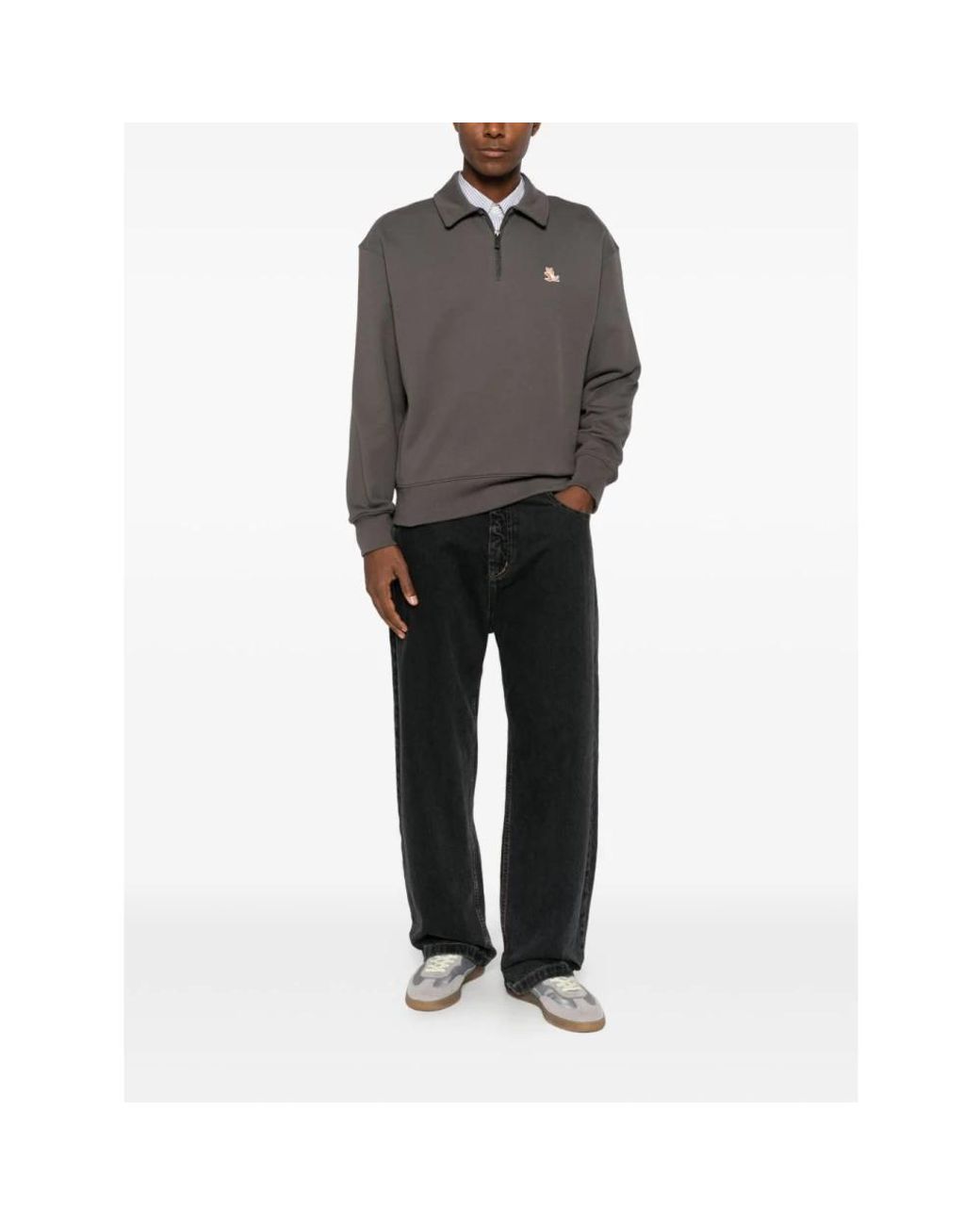 Maison Kitsuné Gray Zip-Throughs for men