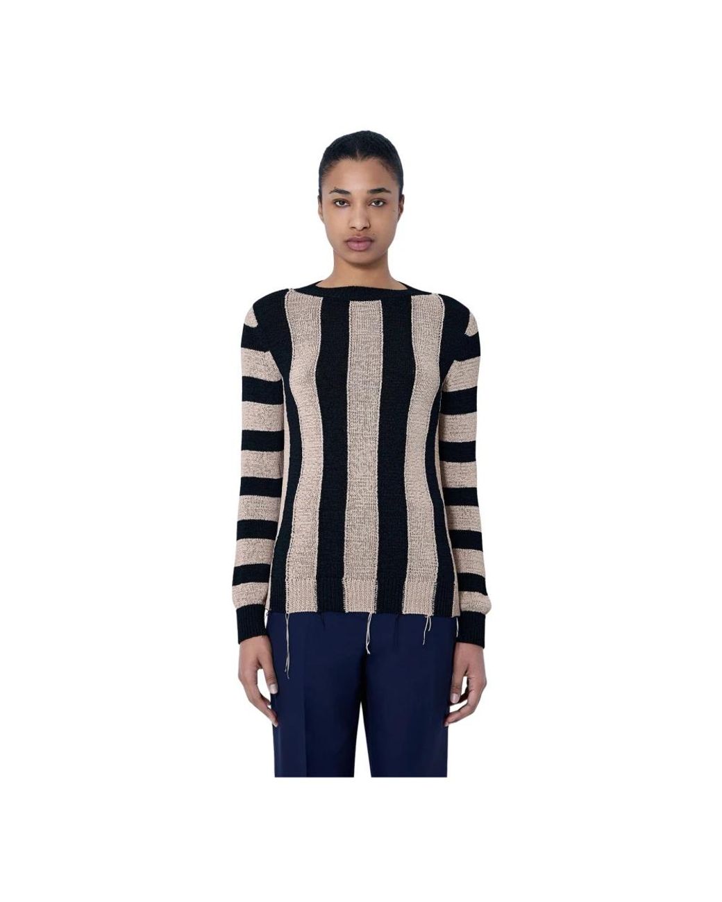 Dries Van Noten Blue Round-Neck Knitwear