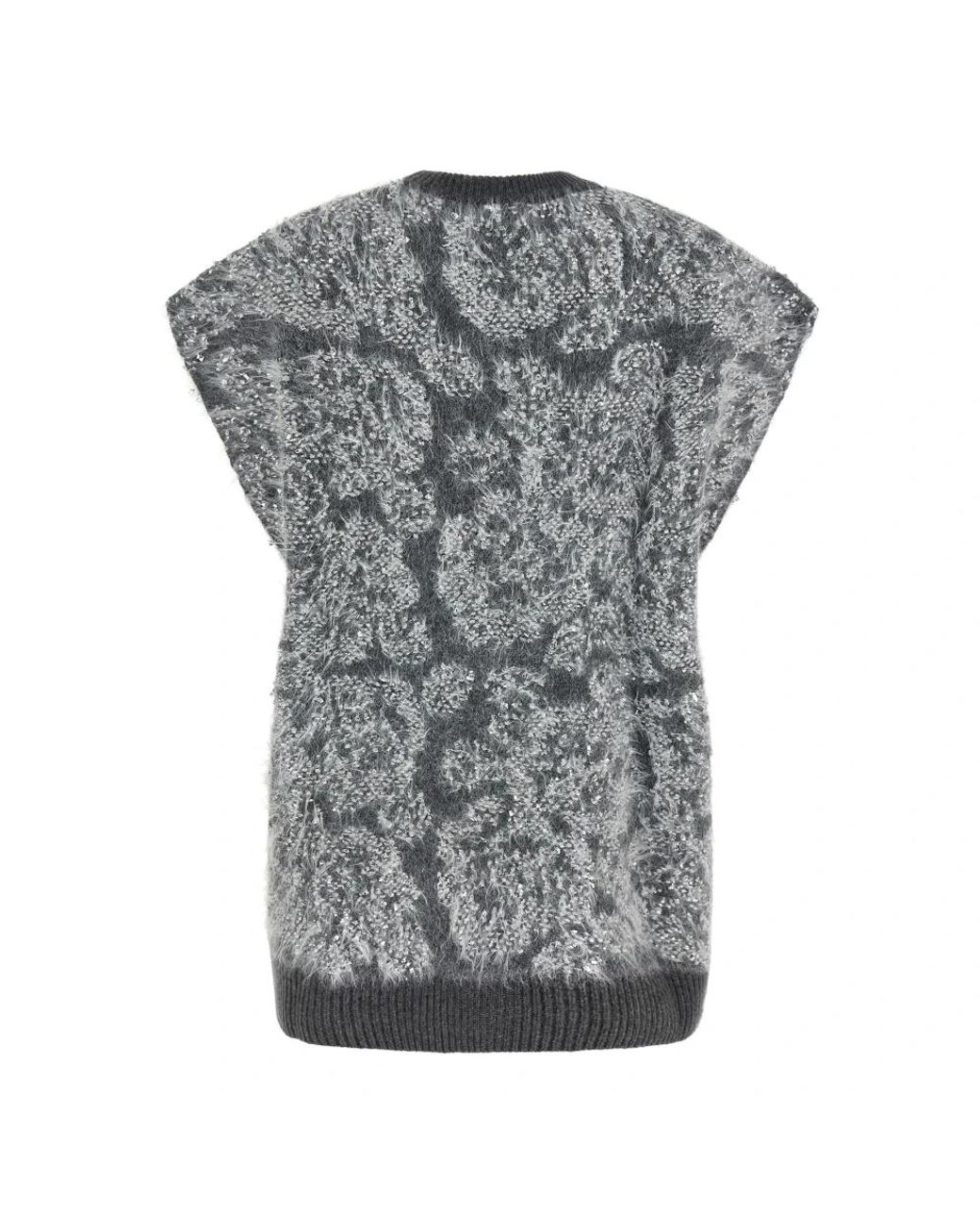 Nude Gray Round-Neck Knitwear