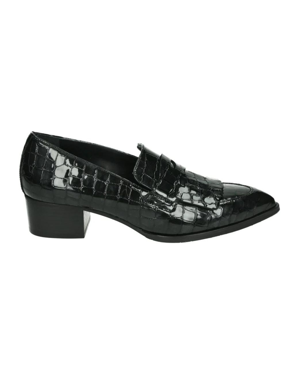 Pertini Schoenen ,Zwart ,Zwarte Instappers Met Rubberen Zool in het Black