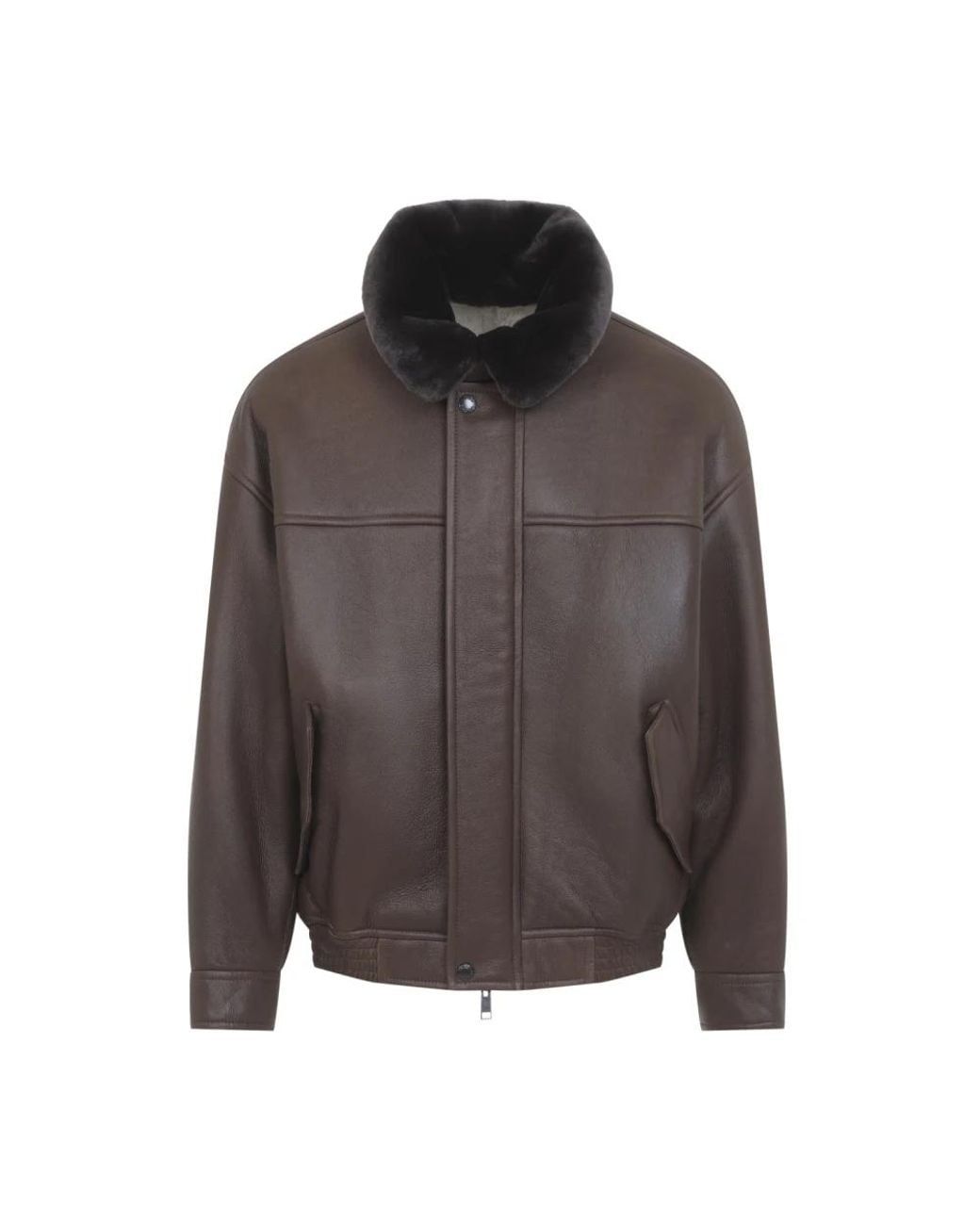 Yves Salomon Gray Bomber Jackets for men