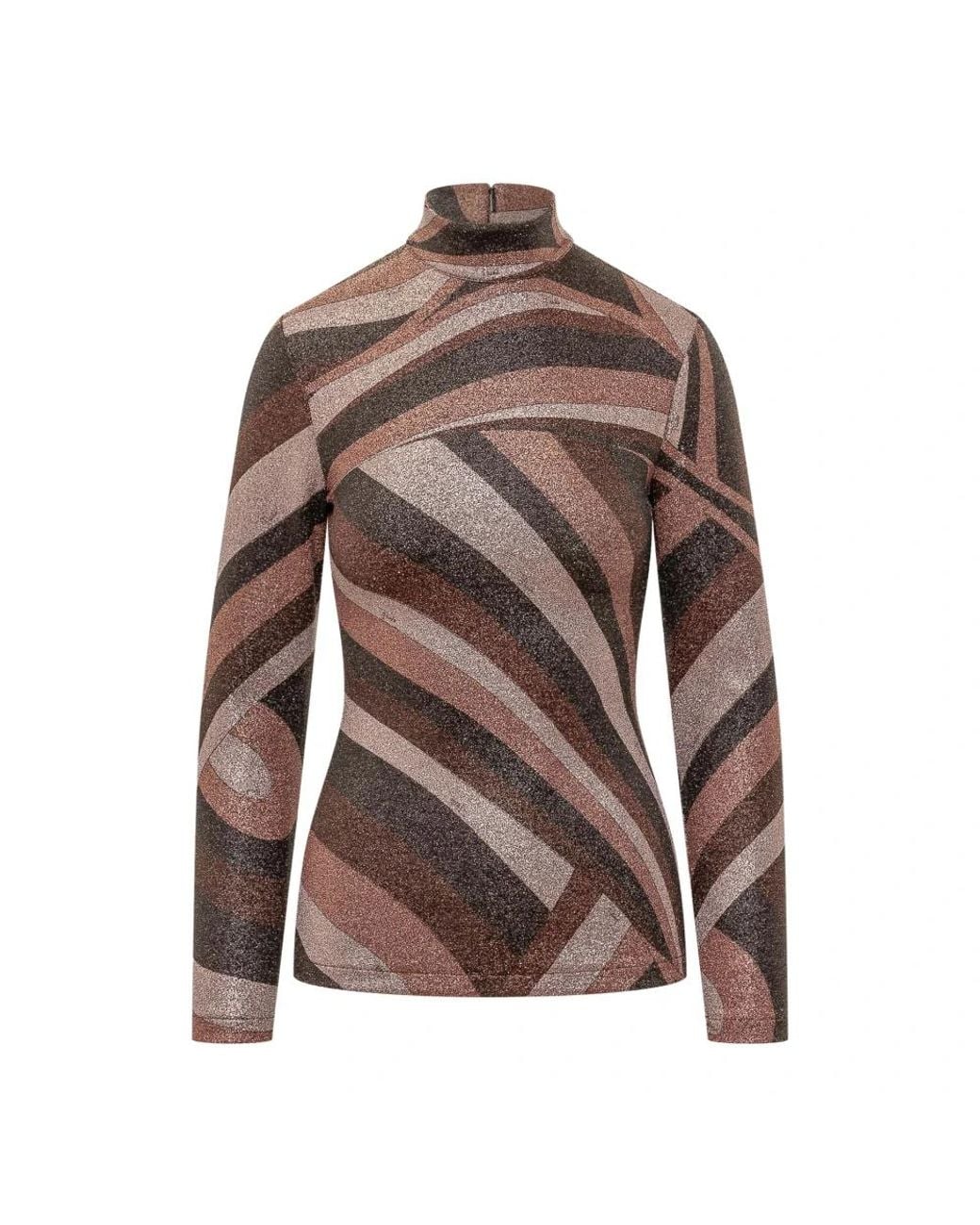 Emilio Pucci Brown Long Sleeve T-Shirts
