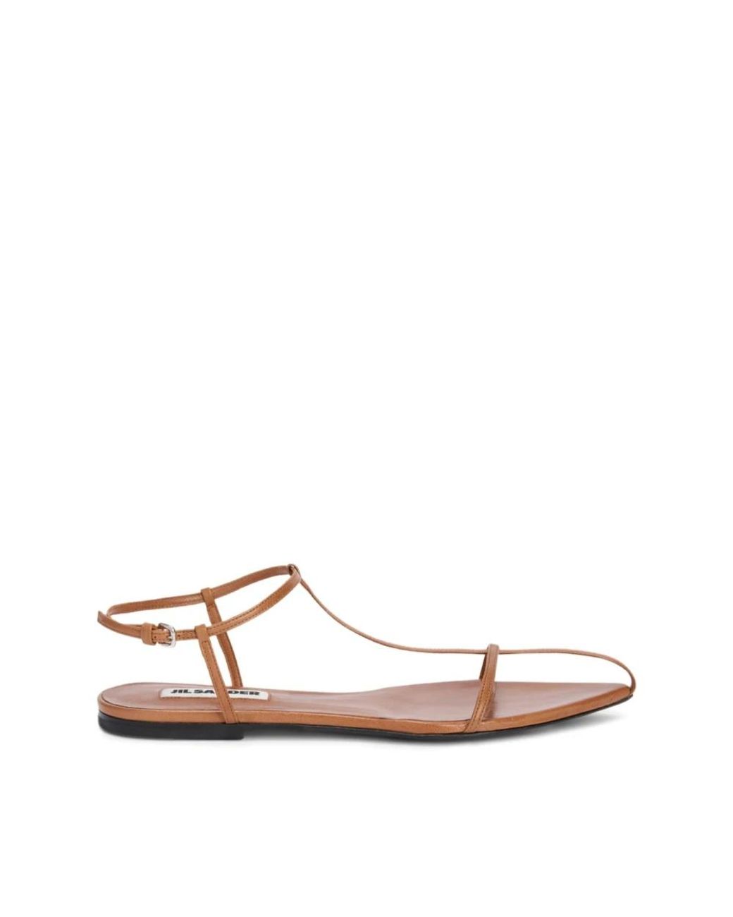 Jil Sander Brown Flat Sandals