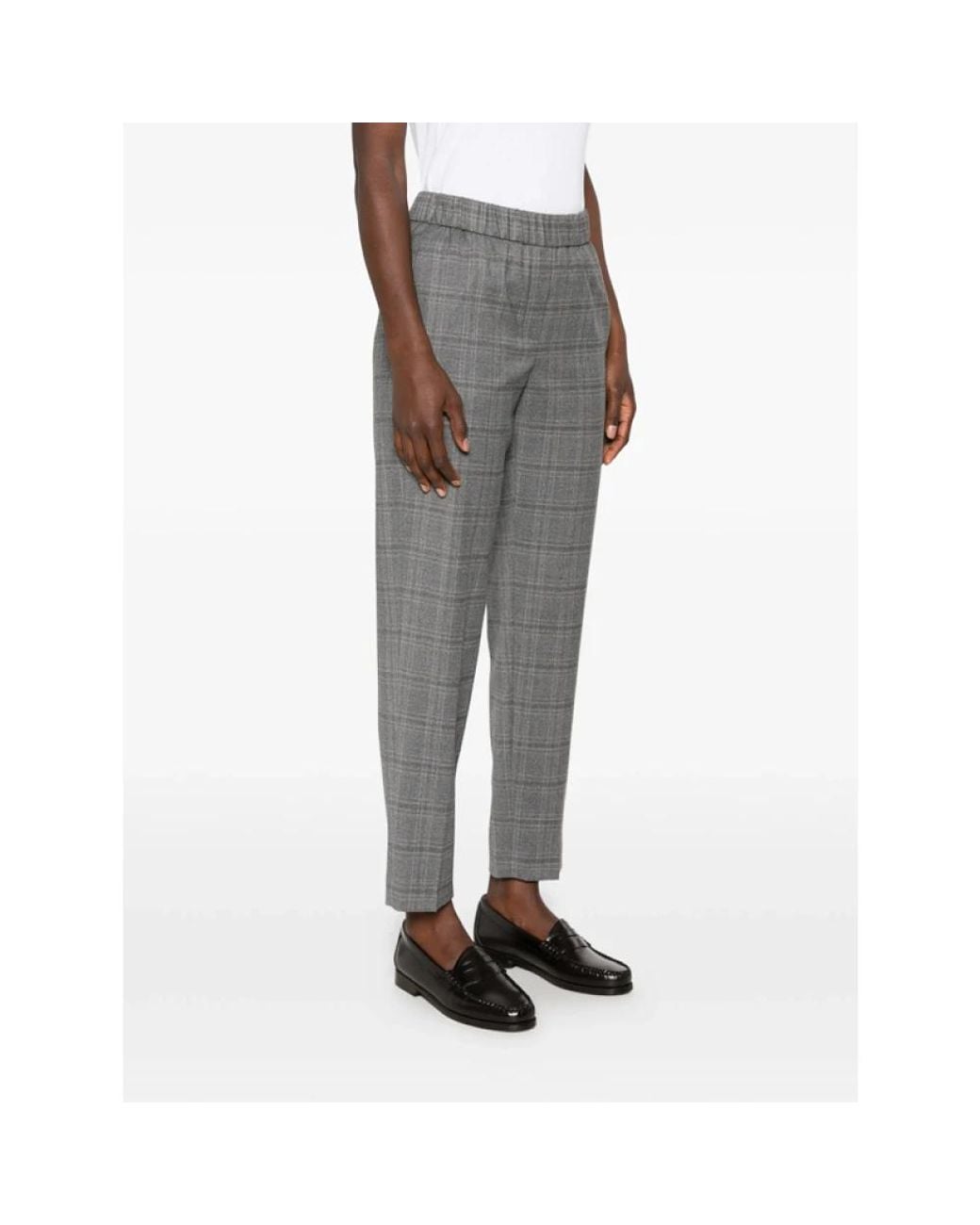 Peserico Gray Slim-Fit Trousers