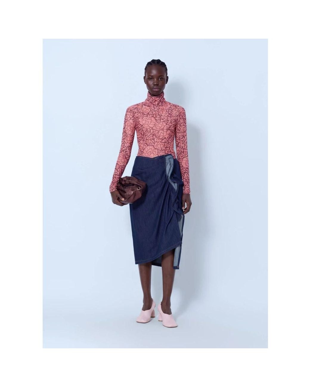 Dries Van Noten Blue Denim Skirts