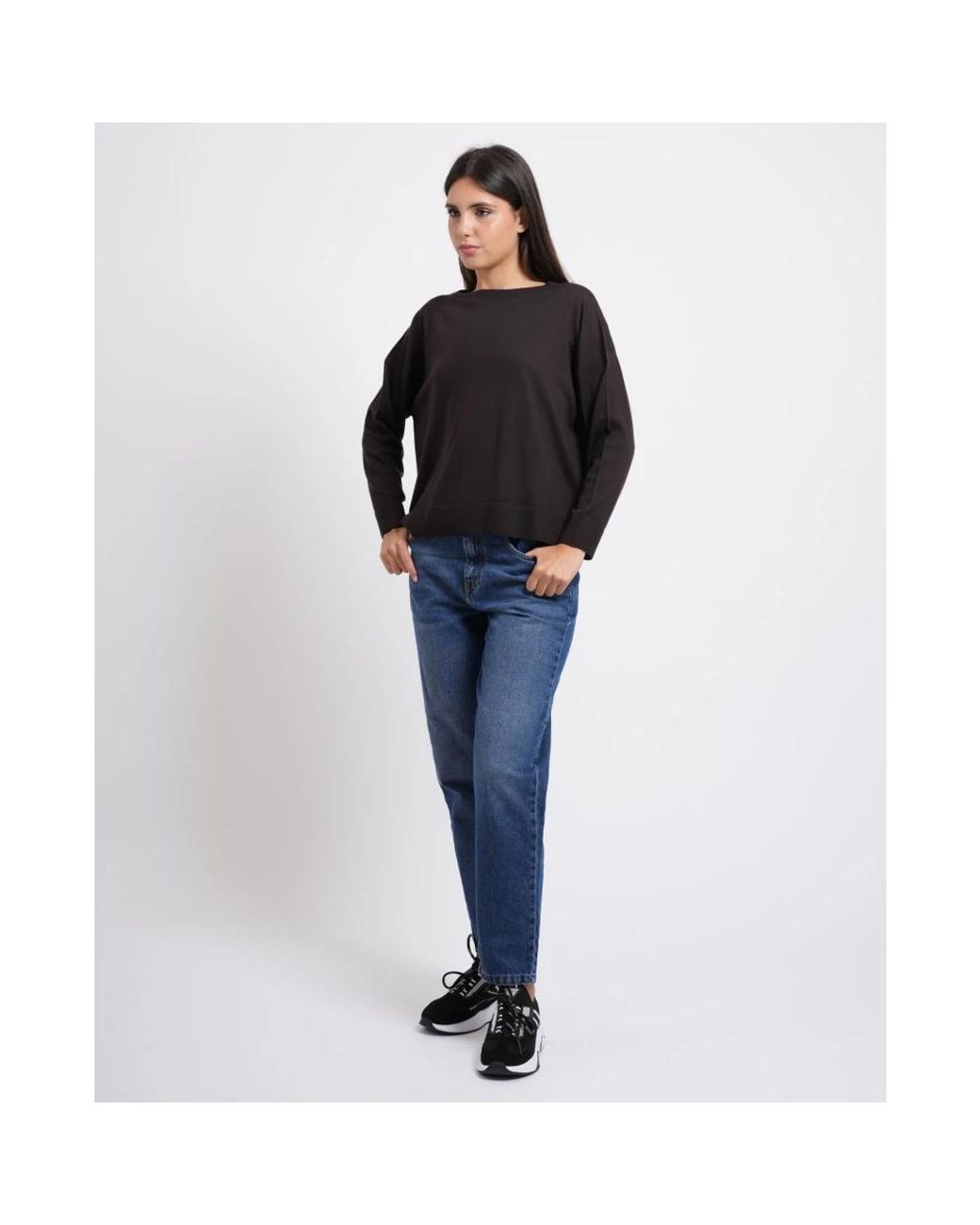 iBlues Black Round-Neck Knitwear