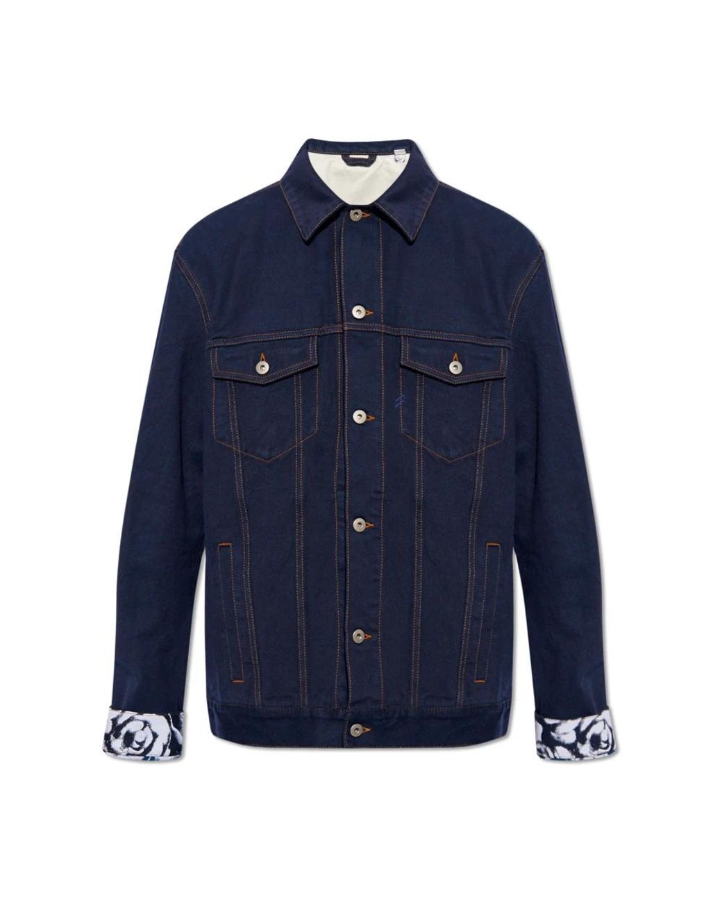 Burberry Blue Denim Jackets for men