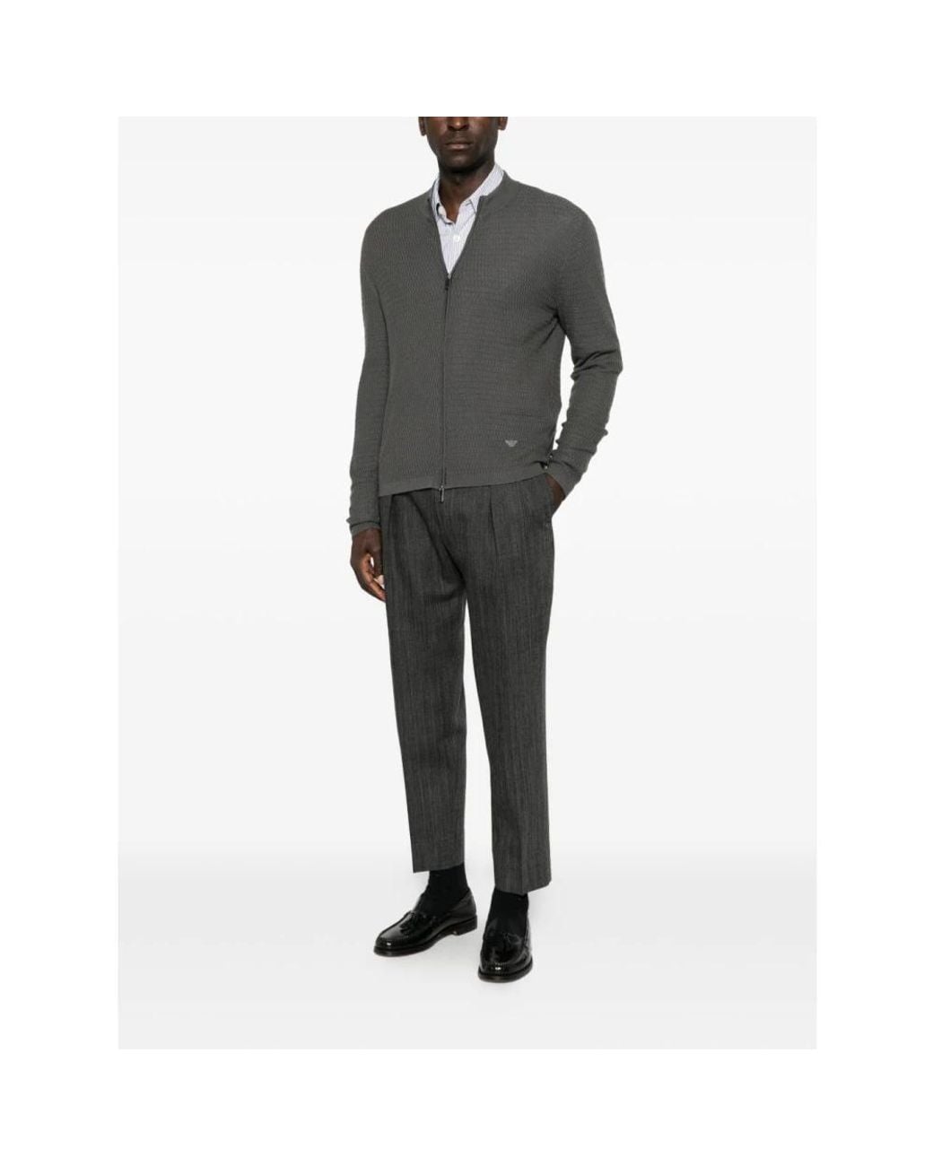 Emporio Armani Gray Cardigans for men