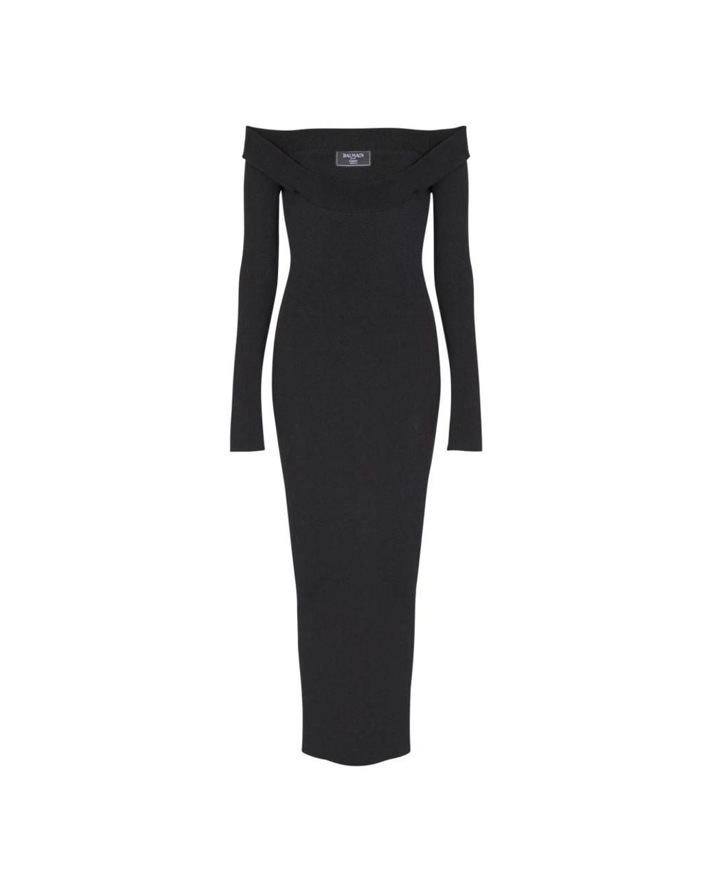 Balmain Black Knitted Dresses