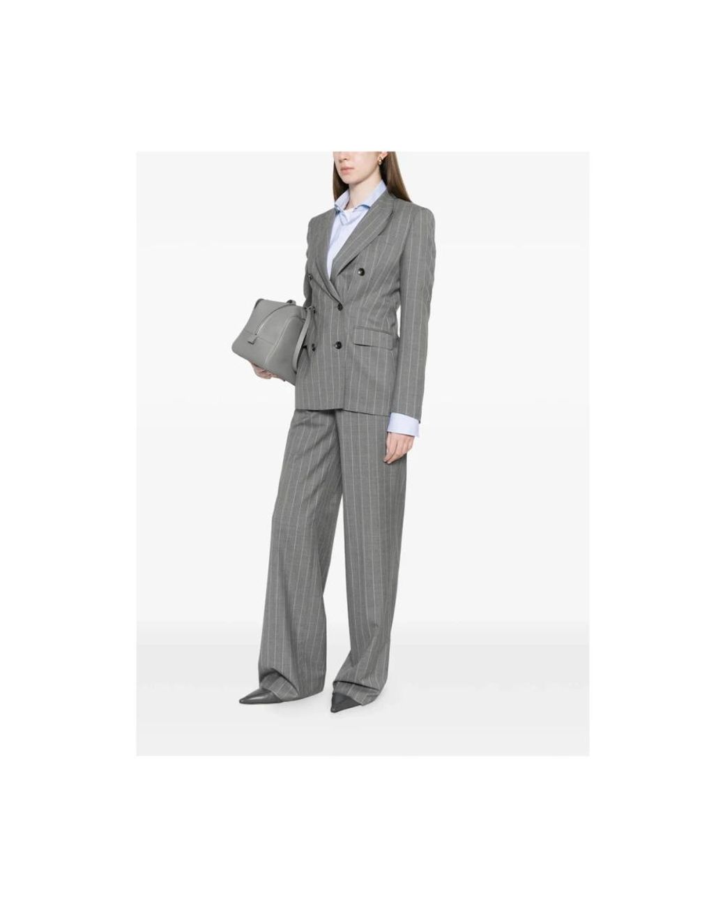 Tagliatore Gray Double Breasted Suits
