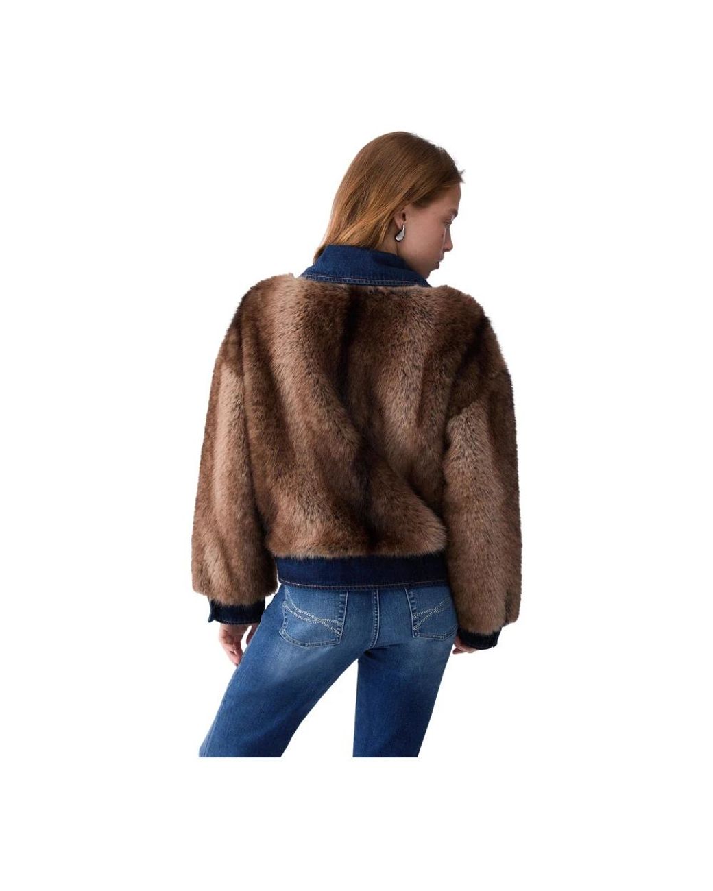 Liu Jo Brown Faux Fur & Shearling Jackets