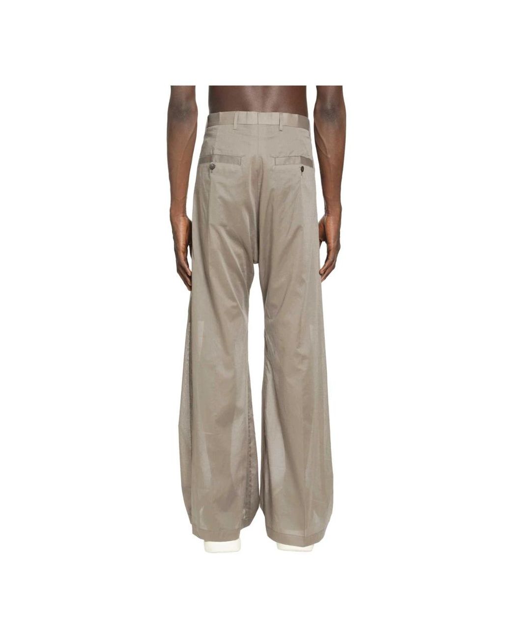 Rick Owens Natural Wide Trousers for men