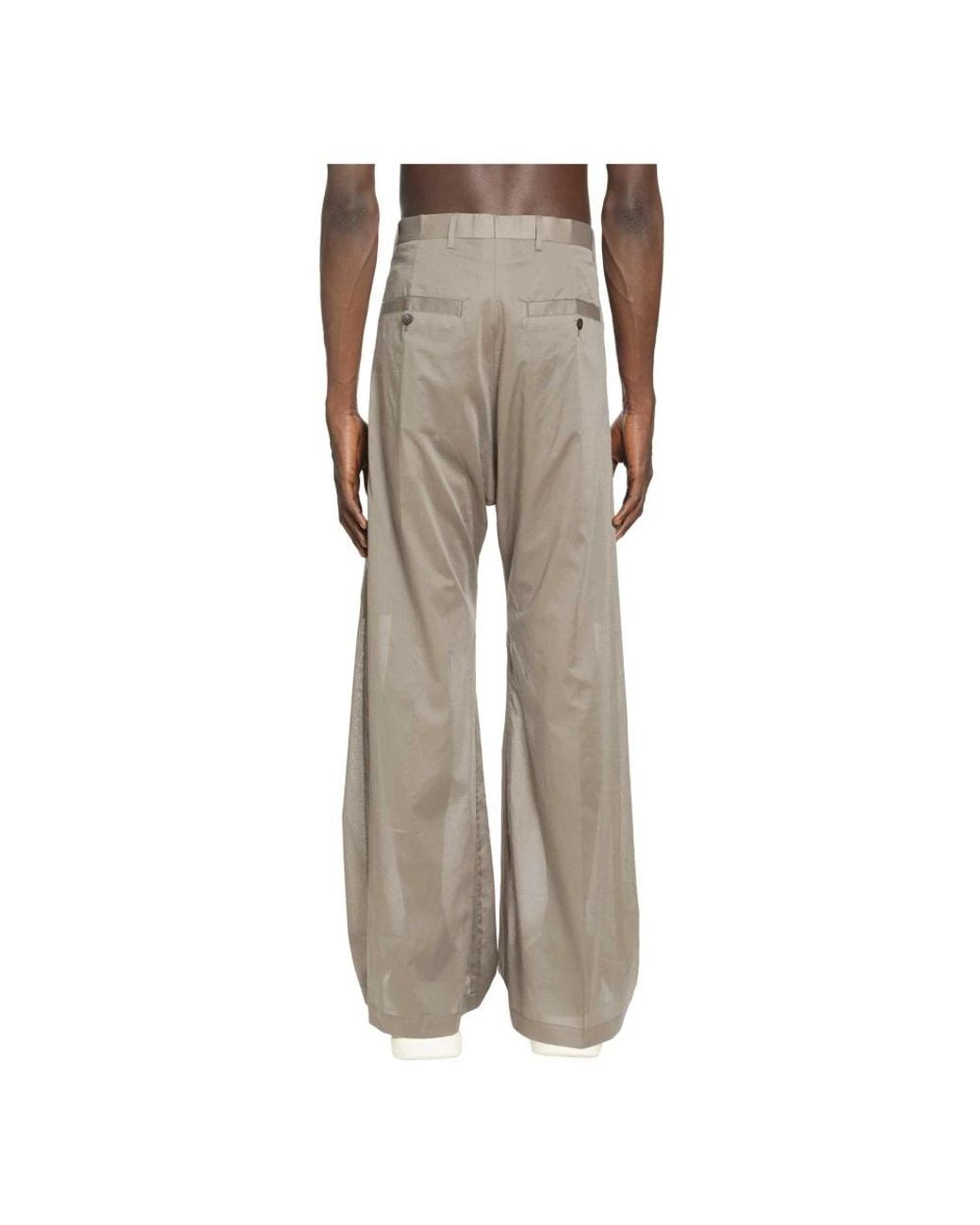 Rick Owens Natural Wide Trousers for men