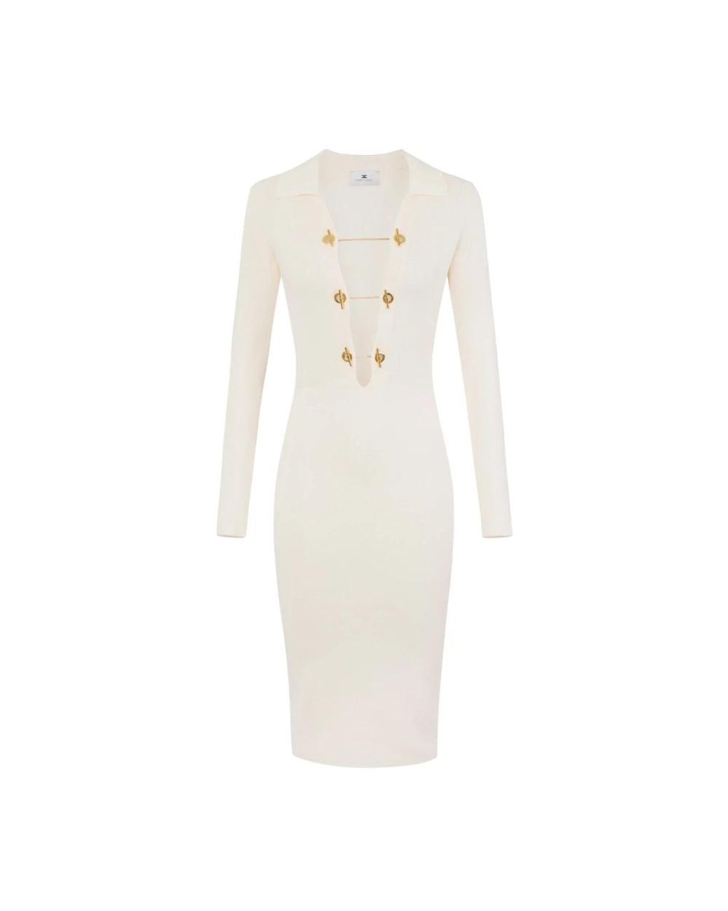 Elisabetta Franchi White Midi Dresses