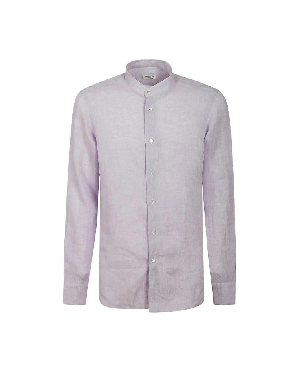 Borriello Overhemden ,Paars ,Linnen 16035 Linen Shirt in het Purple voor heren