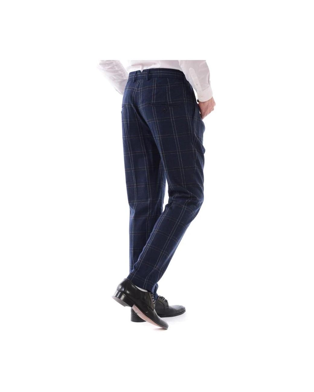 Daniele Alessandrini Blue Suit Trousers for men