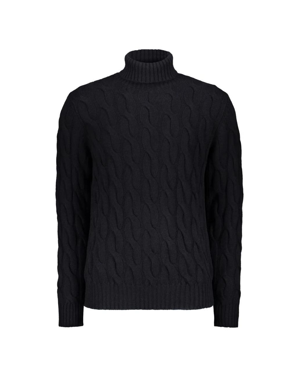 Moorer Black Cashmere Knitwear for men