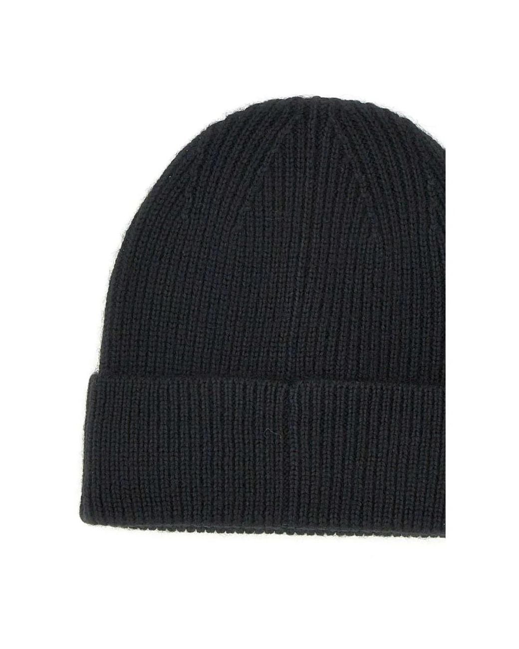 EA7 Rippstrick-Mütze in Black für Herren