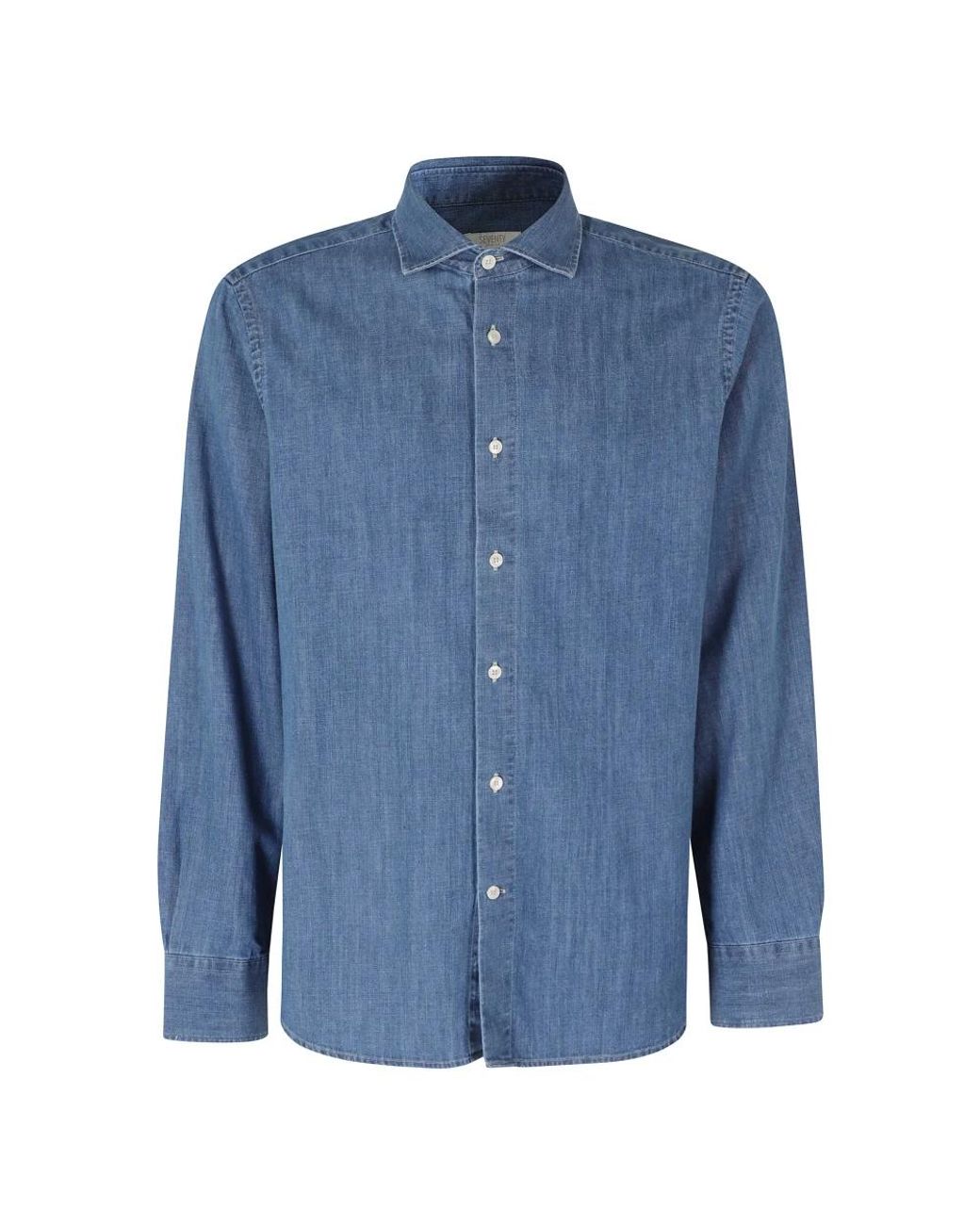 Seventy Blue Denim Shirts for men