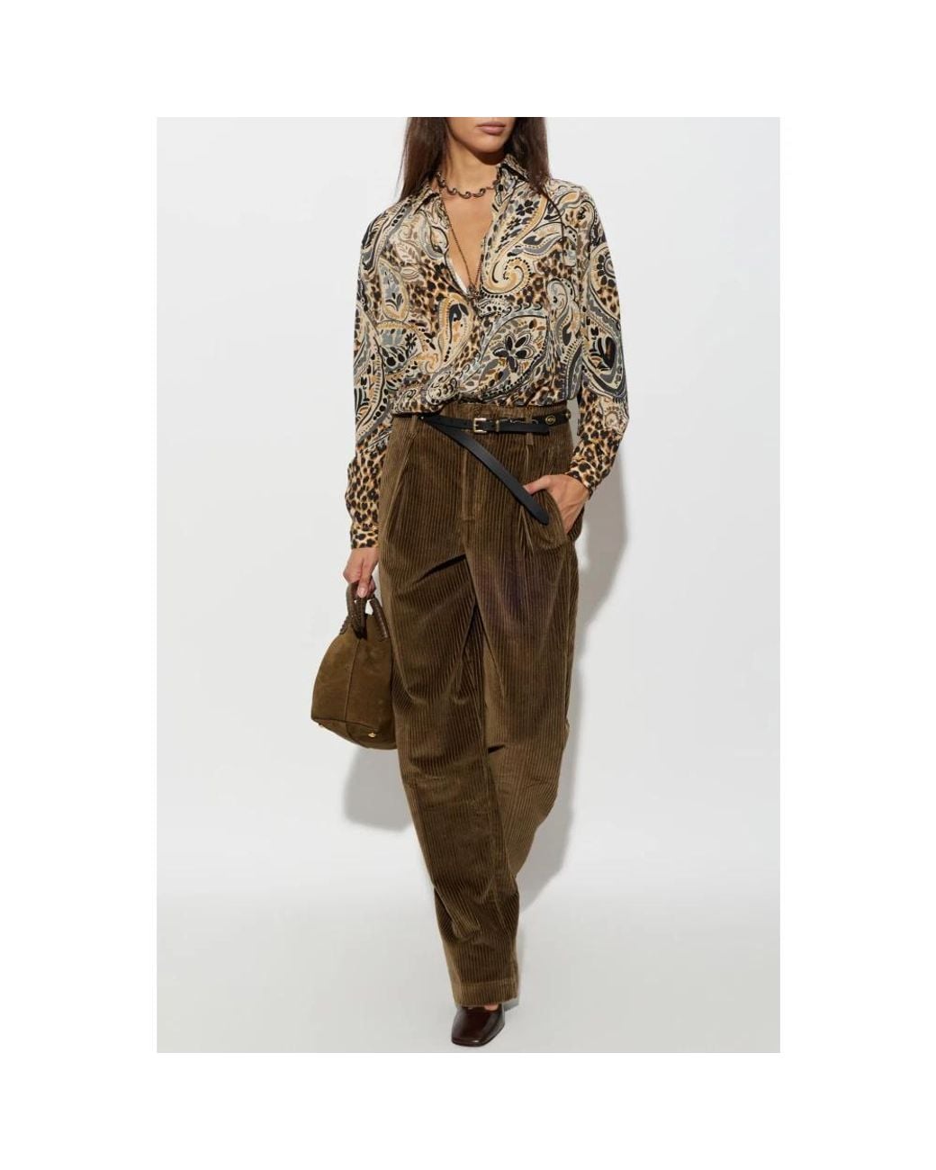 Etro Brown Straight Trousers